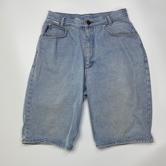 Filippo Vintage Light Wash Long Denim Shorts 11/12 Waist 29 1/2 - Picture 1 of 12